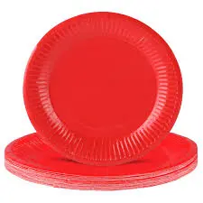 ASSIETTE JETABLE FIESTA ROUGE 25X30