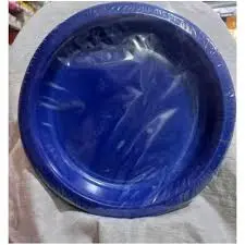 ASSIETTE JETABLE FIESTA BLEU 25X30